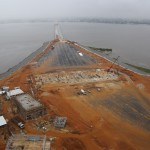 Aire de péage en construction